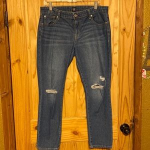 Gap ripped at the knee jeans